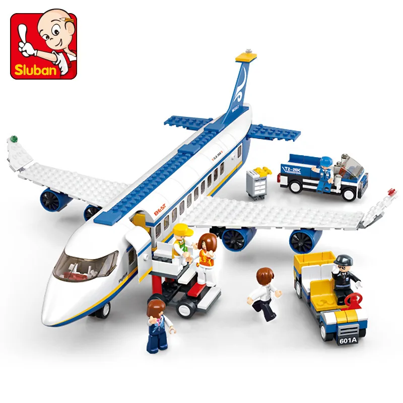 Sluban Block Aircraft Air Bus 0367 Medzinárodné letisko 0370 Air Ambulance 0371 nákladné lietadlá