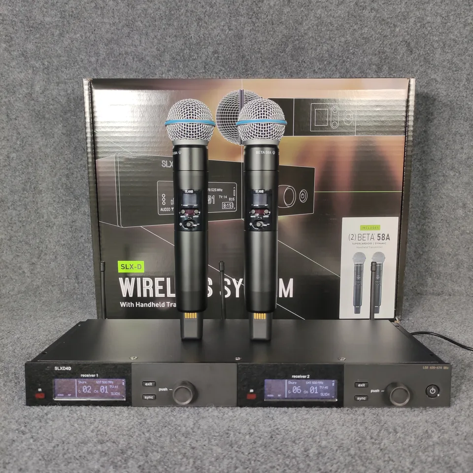 SLXD4D beta58a Wireless Microfone Professional Performance Performance DJ Live Microfone True Set