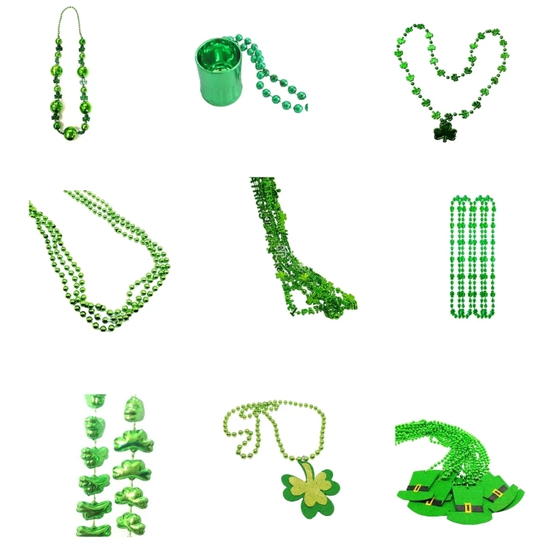 Slávnostné dekorácie Patricks Day korálky Náhrdelník írsky darček pre ženy pre ženy dropshipping