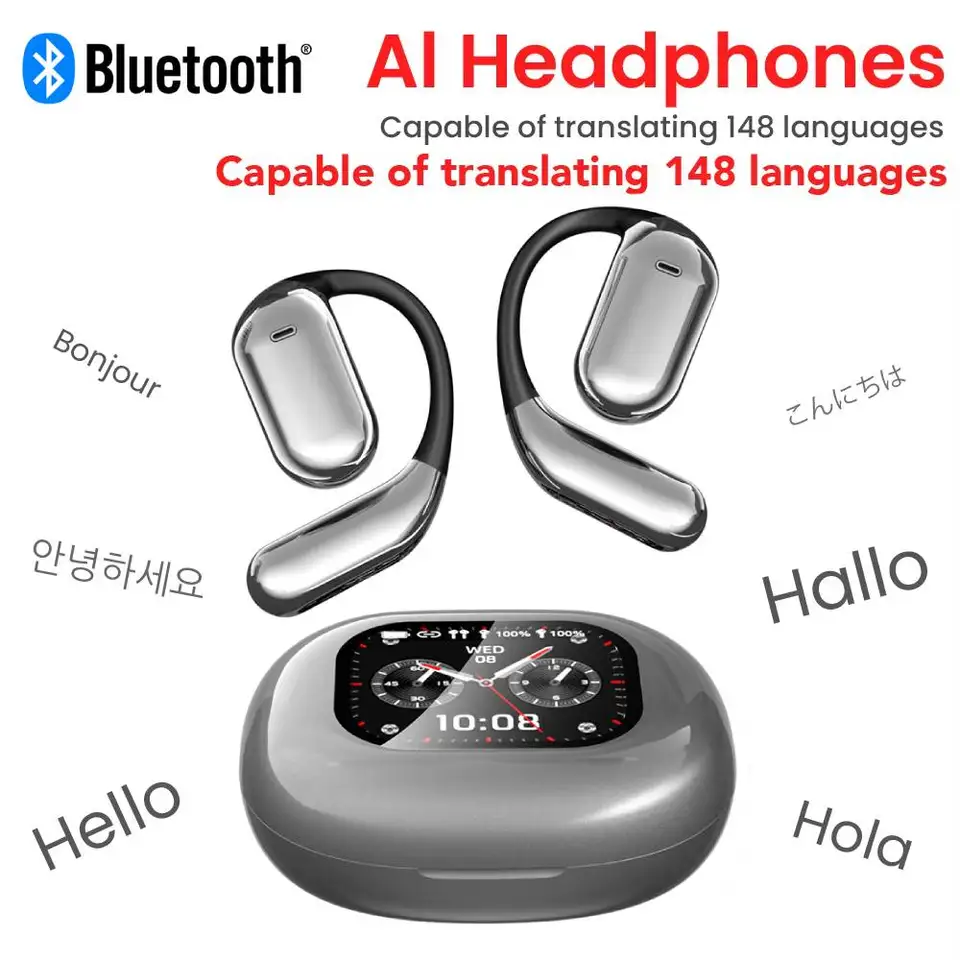 [Slúchadlá AI] prekladateľ IPX7 Bluetooth5.4 slúchadlá spánku ASMR Headset Open Ear Real Time AI bezdrôtové slúchadlá Office Travel