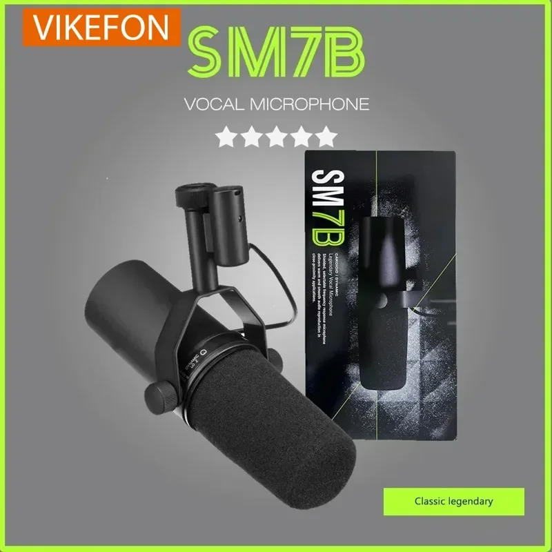 SM7B kardioidný dynamický mikrofón SM7B 7B Štúdio Vybrateľná frekvenčná odozva mikrofón pre podcasting nahrávania živého pódiu