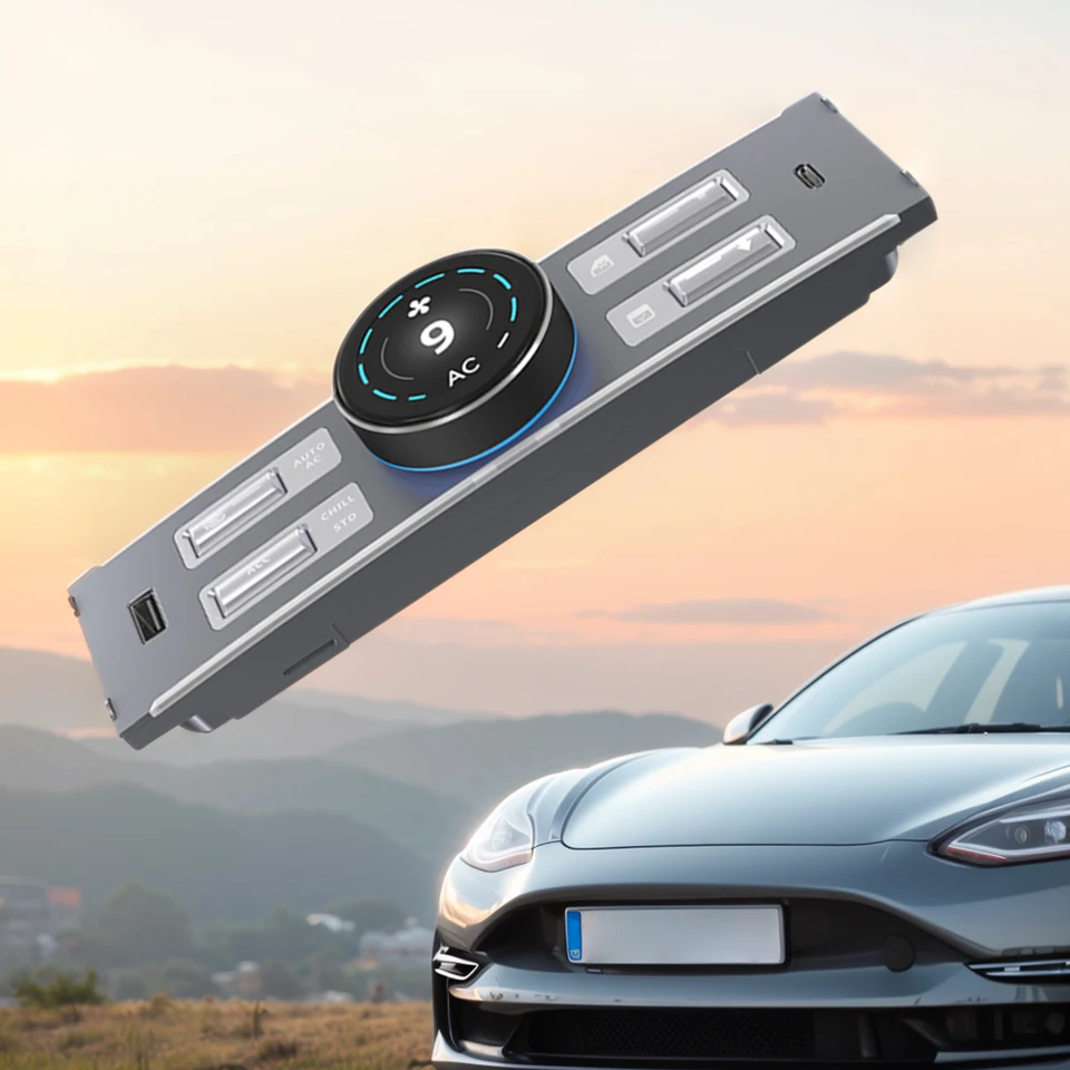 Smart Center Control Expansion Dock Station USB Type C LCD inteligentný gombík fyzického gombíka pre model Tesla Model Y Model 3 2021-2024