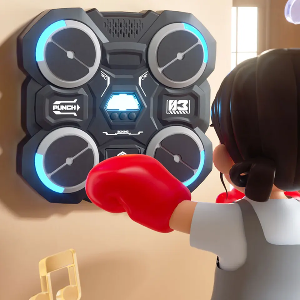 Smart Music Boxing Machine Indoor Music Boxing Stroj pre deti na stenu na stenu Dekompresné steny Dierovacie podložky