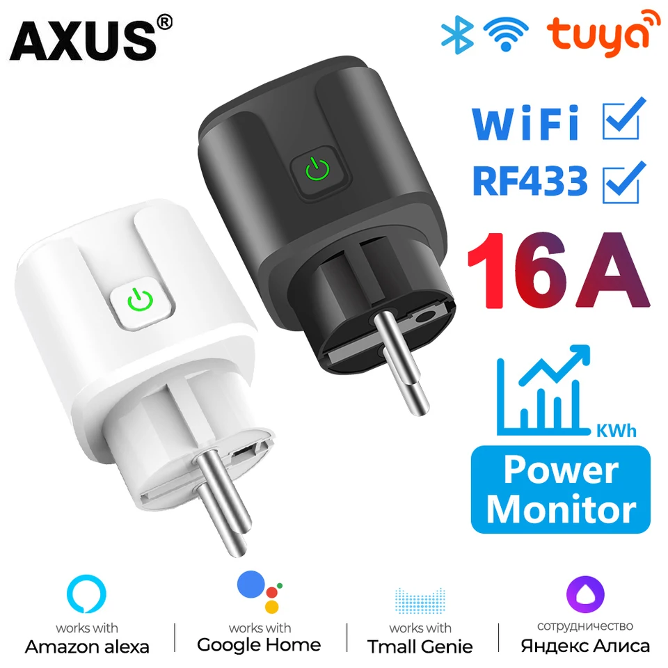 Smart Socket EÚ 16A/20A AC100-240V WIFI SMART Plug Power Outlet Alexa Google Home Hlas