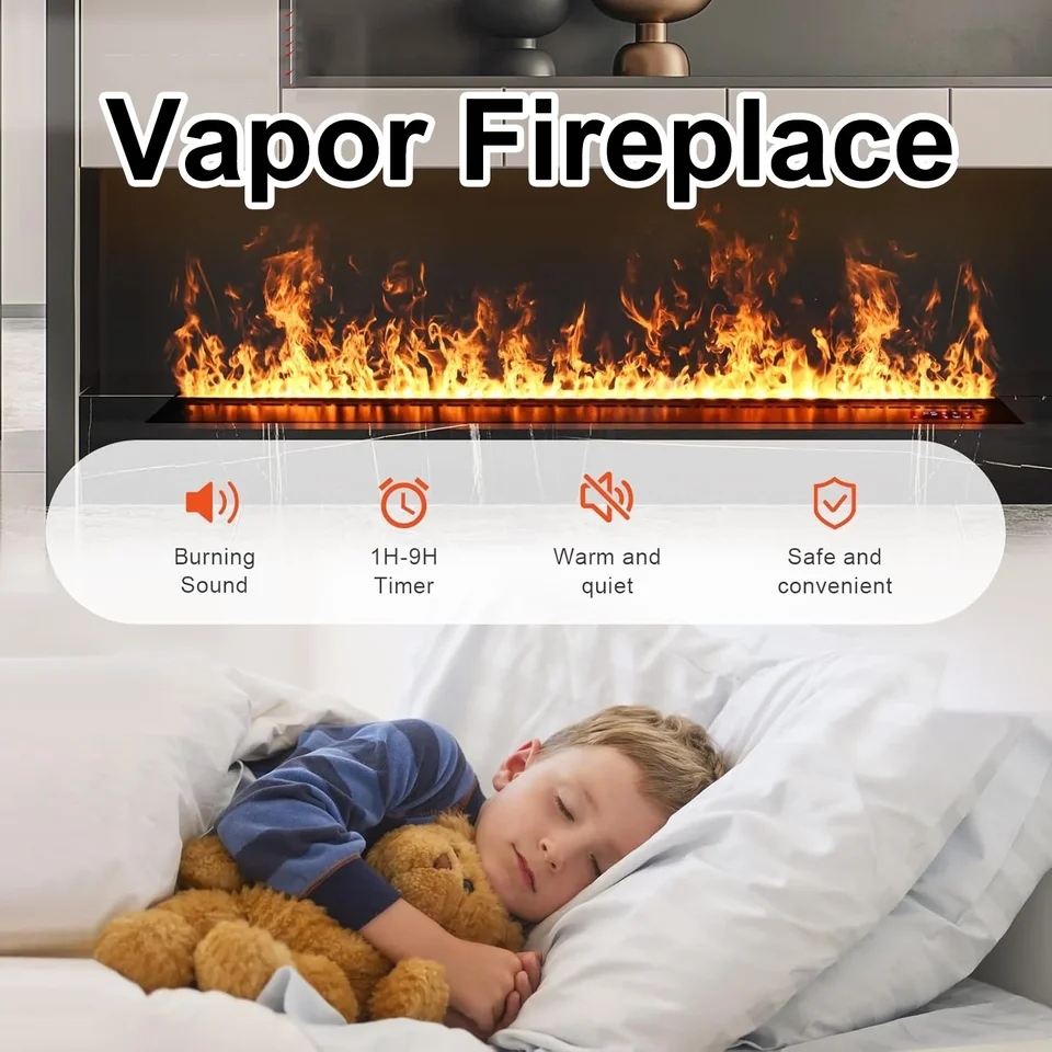 Smart Steam LED Flame Elektrické krby S & tVeS s ohňom imitáciou TV Dekoratívny krb 3D voda parný krb atomizovaný krb