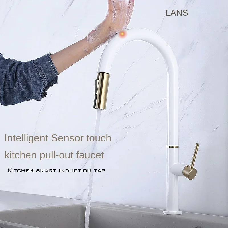 Smart Touch Kitchen Faucets Craket pre senzor kuchynskú vodu Tap Intelligent Wink Mixer Otočte dotykový kohútik