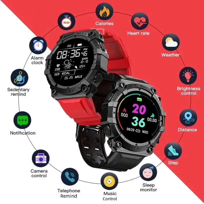 Smart Watch Fitness náramok Sport Sport Prokometer ovládanie hudby BT Connection Clock Hodiny Alarm Správa Smartwatch FD68S Y56