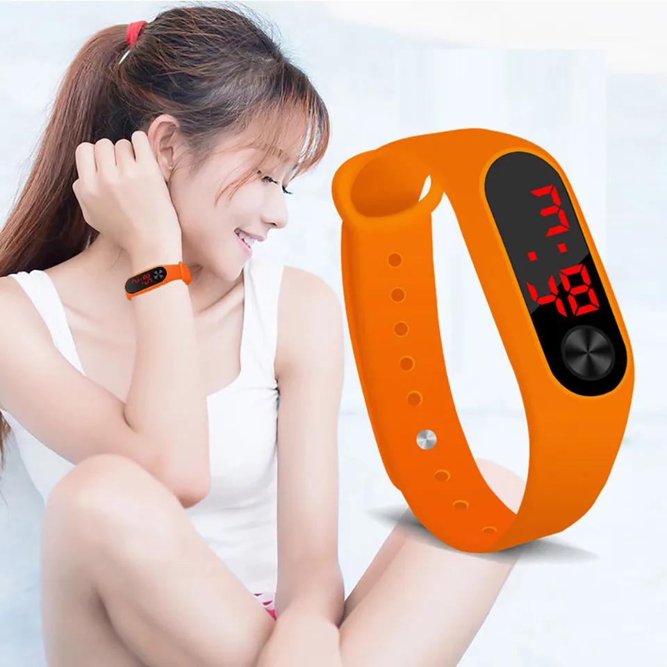 Smart Watch Men Women Sports Smartwatch Fitness Tracker Watch Rand Ring Watch LED módne elektronické hodinky náramok