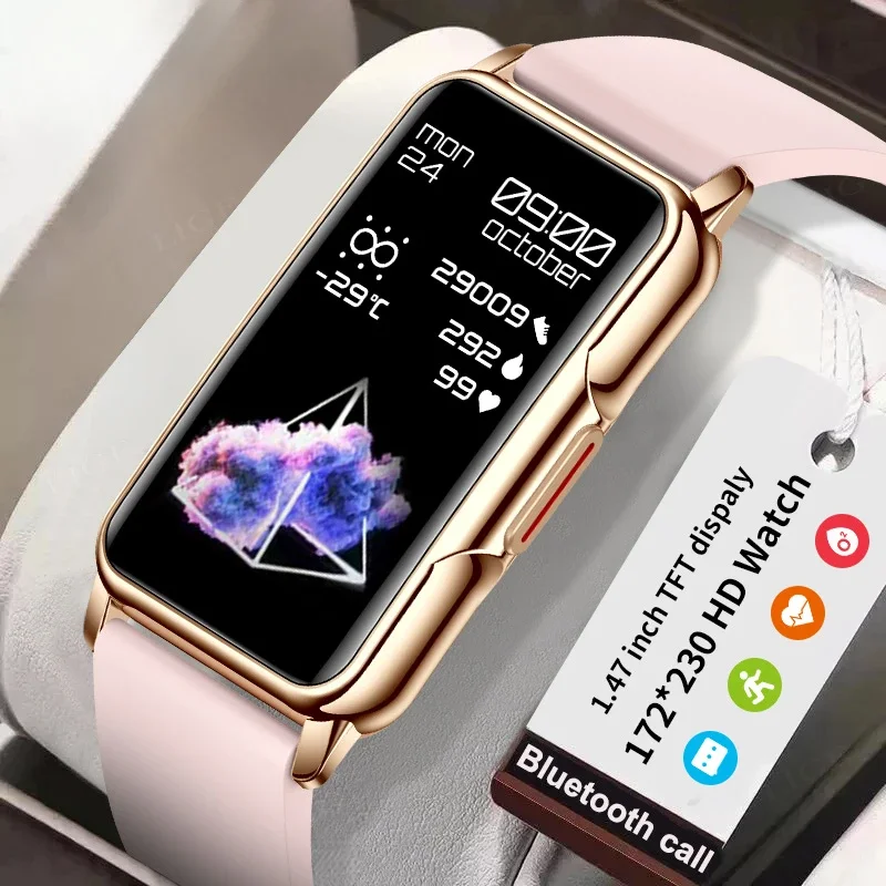 Smartwatch pre mužov Ženy 1,47 palca obrazovky Bluetooth Connectivity Control Ovládanie fitness sledovanie športového náramku Monitorovanie spánku