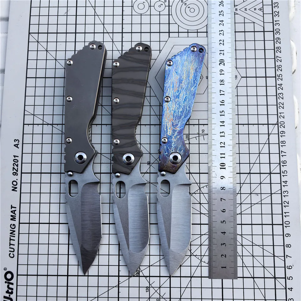 SMF skladací nôž vg10 oceľová čepeľ Titán zliatiny zliatiny zliatiny medi vonkajšie kempingové rybárske lovecké nôž EDC Defense