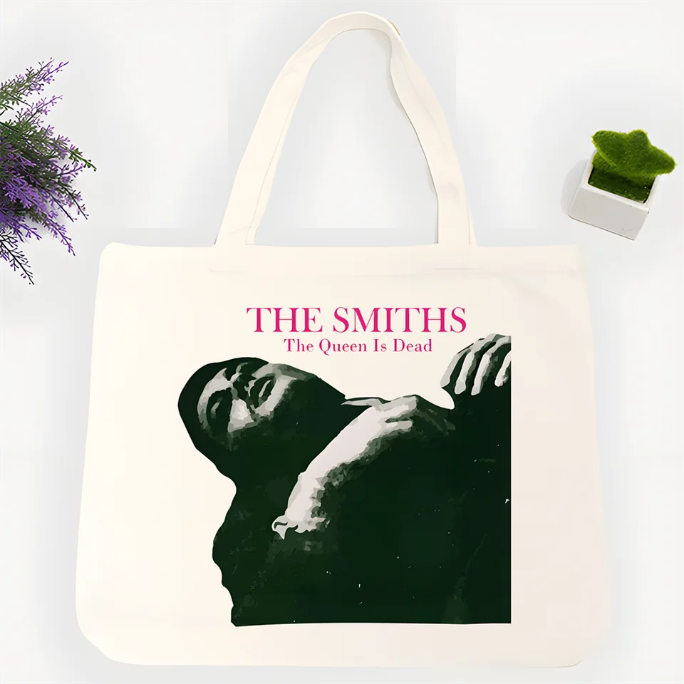 Smiths Morrissey z 80. rokov Rock The Queen je mŕtvy unisex kabelky vlastné plátno tote tlač