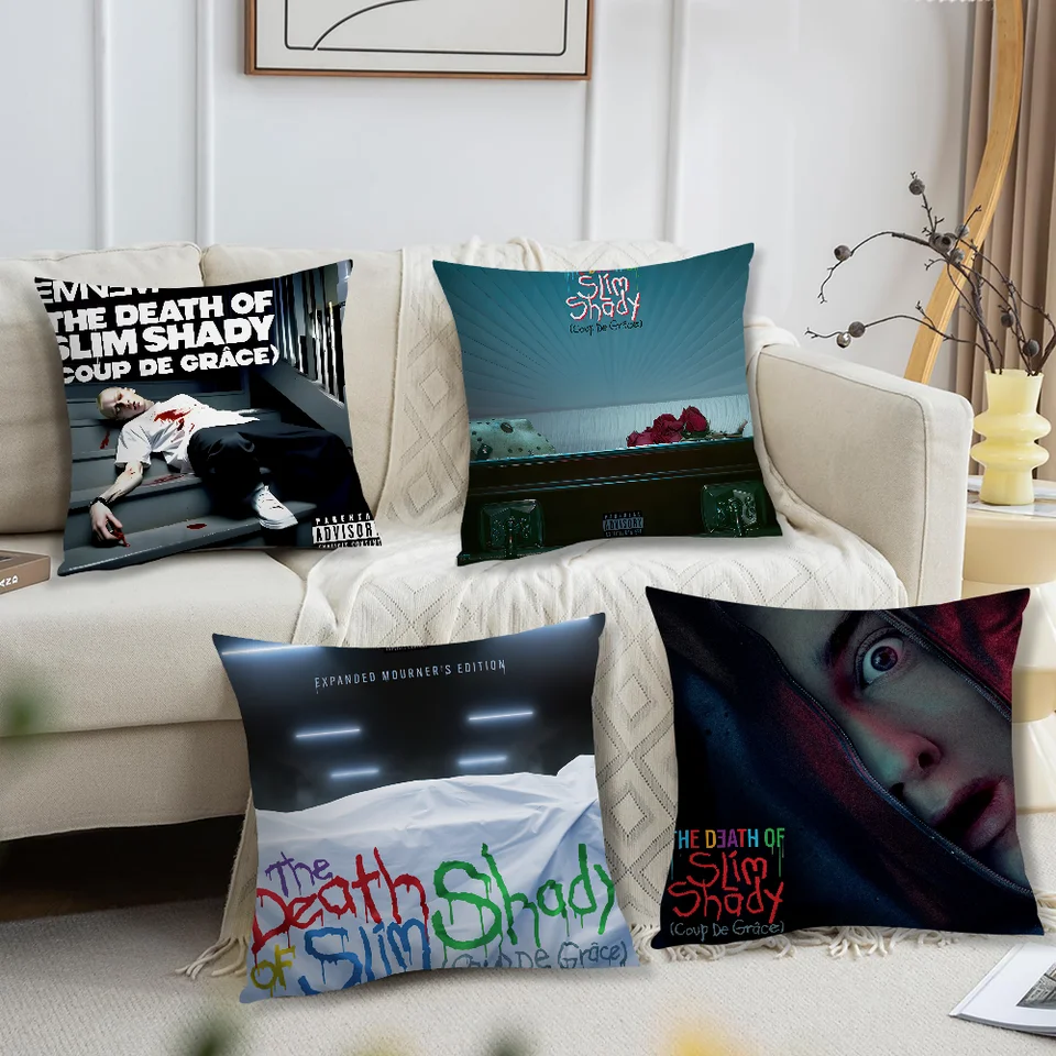Smrť Slim Shady Eminem vankúš vankúš Fan štýl štvorcový domáci dekor vankúšový obal Dizajn vytlačený
