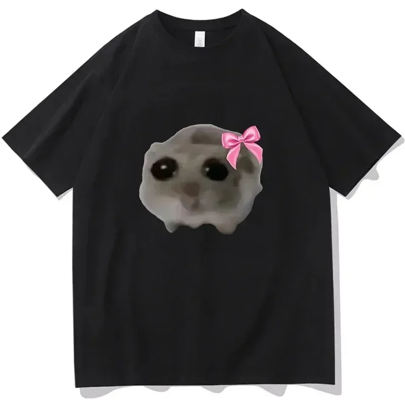 Smutné škrečky Dámske tričko Men O. Tričko Čisté bavlnené unisex móda krátke rukávy Odevy oblečenie Harajuku Streetwear Dámske vrcholy