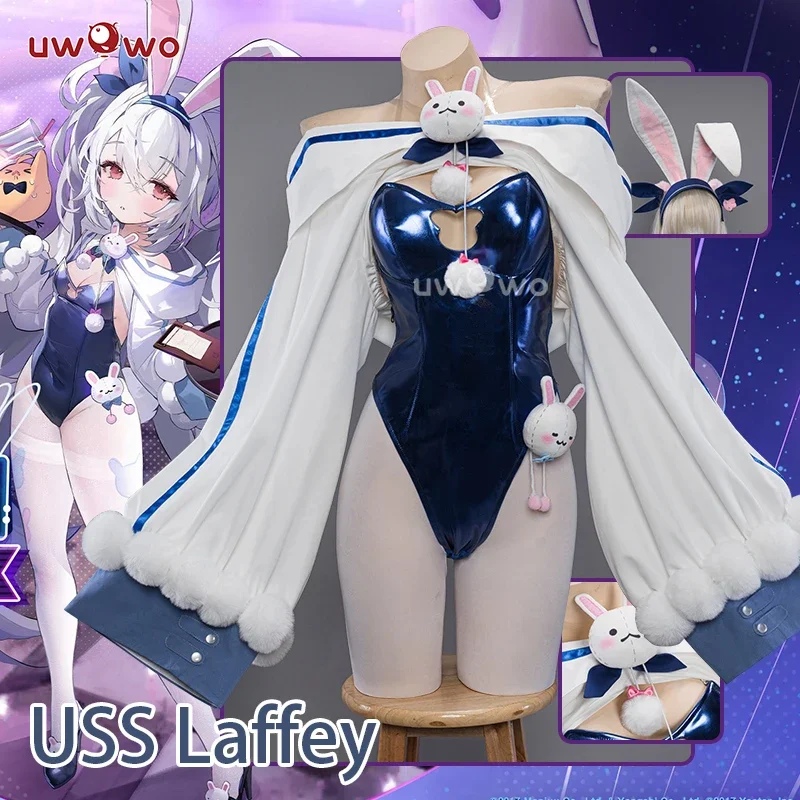 Sn55in Stock Uwowo Game Azurr Lanee USS Laffey Bunny Cosplay kostýmové šaty Žena Party Oblečenie Uniformné oblečenie 5q@1
