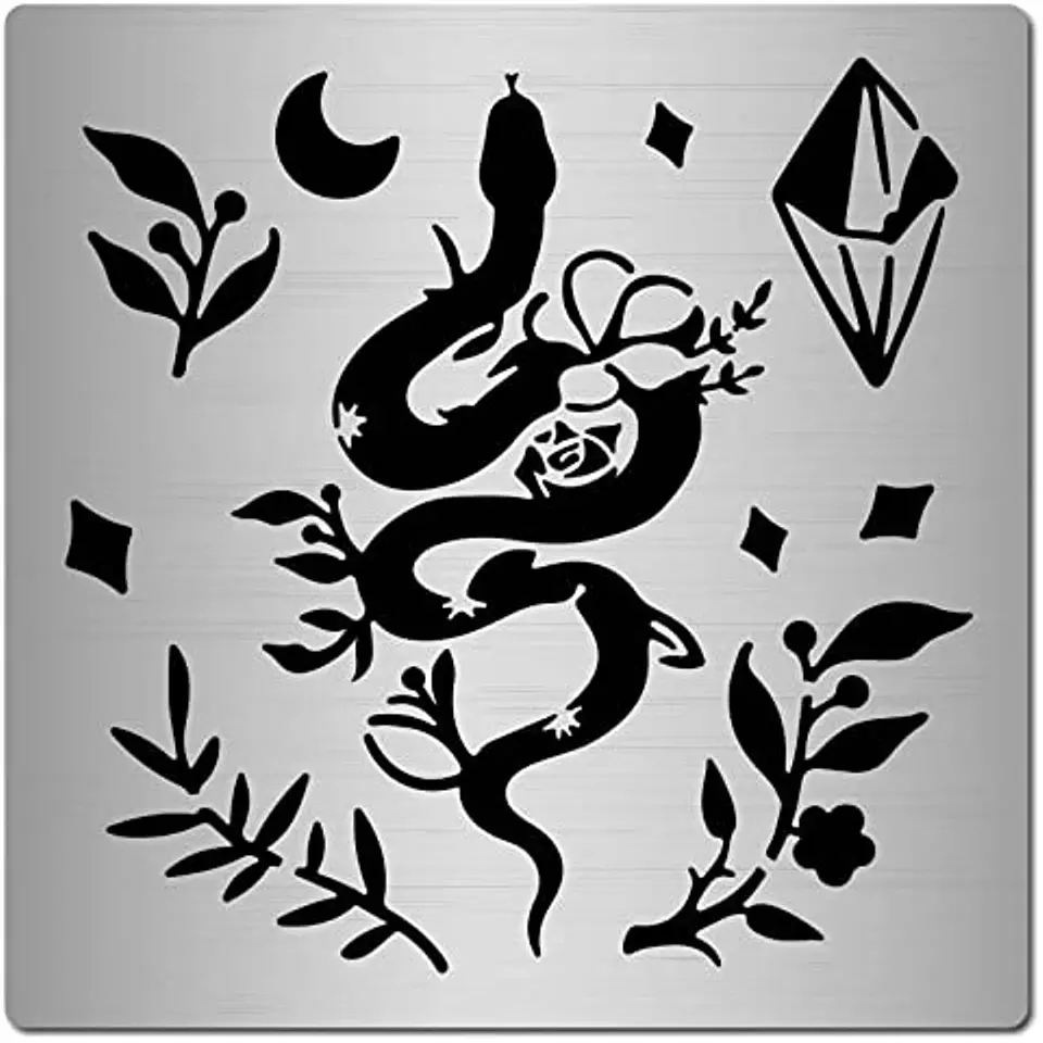 Snake Metal Stencils Die Cuts Plakety Cutting Dies Plant Listy na maľovanie mesiaca hviezda DIY Scrapbooking Photo album dekoratívne