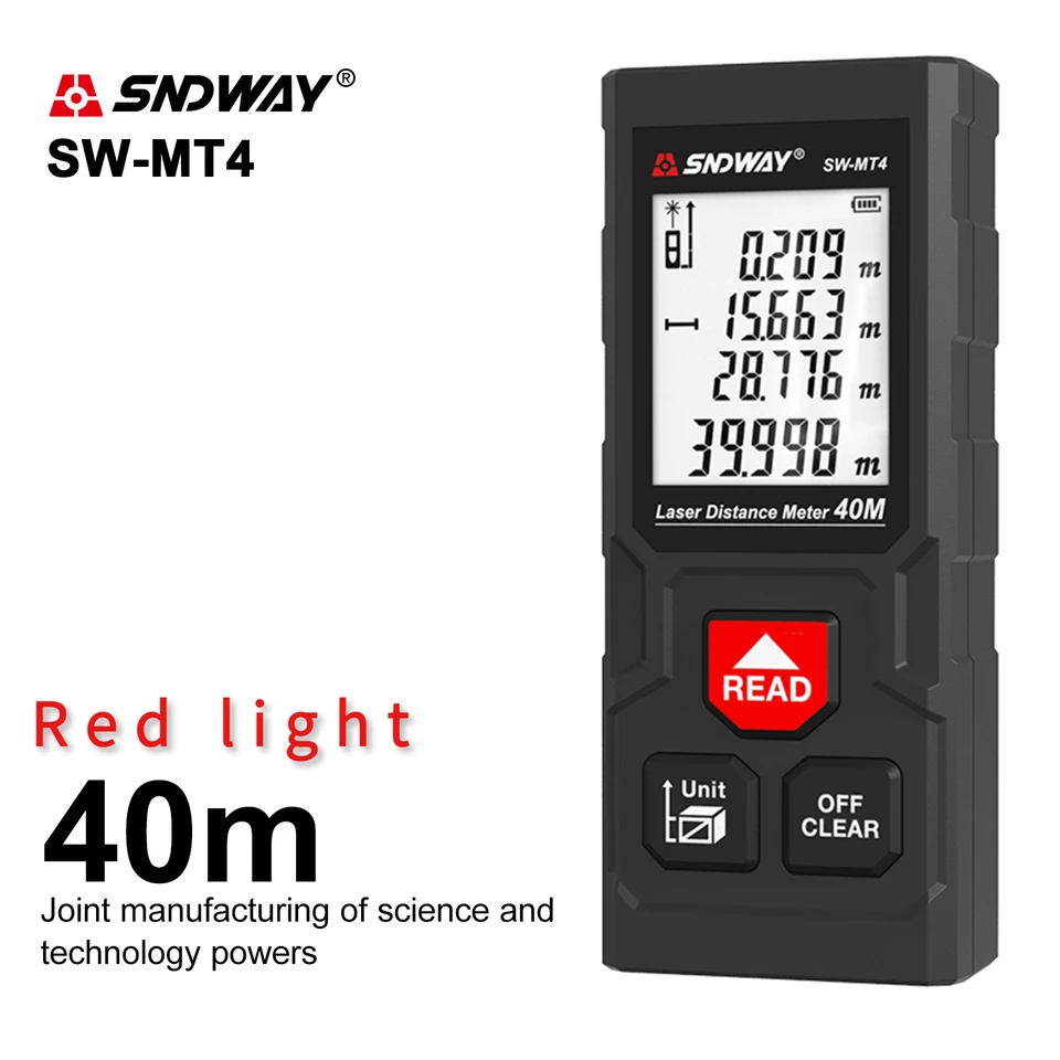 SNDWAY NOVÝ laserový meter vzdialenosť 40 m 50 m 70 m 100m diaľkového kolena ruleta laserový nález vyhľadávača Trena meracie páskové laserové meranie nástroja