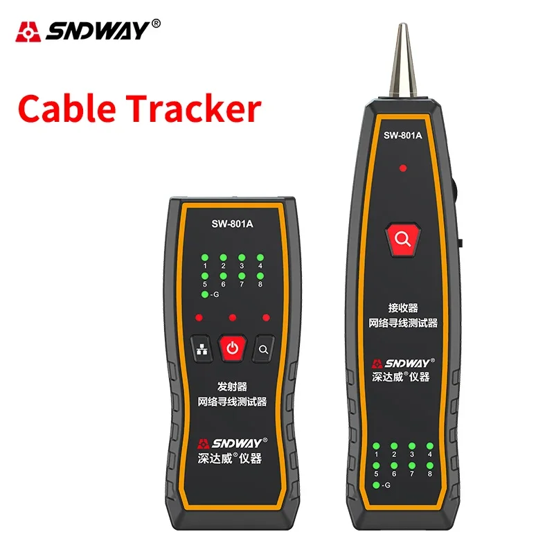 SNDWAY NOVÝ RUGHELD Network Cable Tracker RJ45 Tester LAN Finder Finder RJ11 Locator Ethernet Wire Tracker Sekvencia indikato
