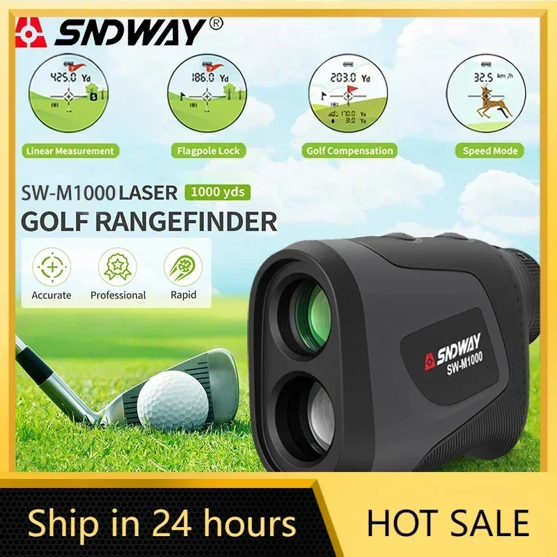 SNDWAY SW-M500/700/1000 Golf Laser Ranasfinde Nabíjateľná batéria, sklon a vibrácie zámku vlajky pre golf, poľovníctvo, prieskum