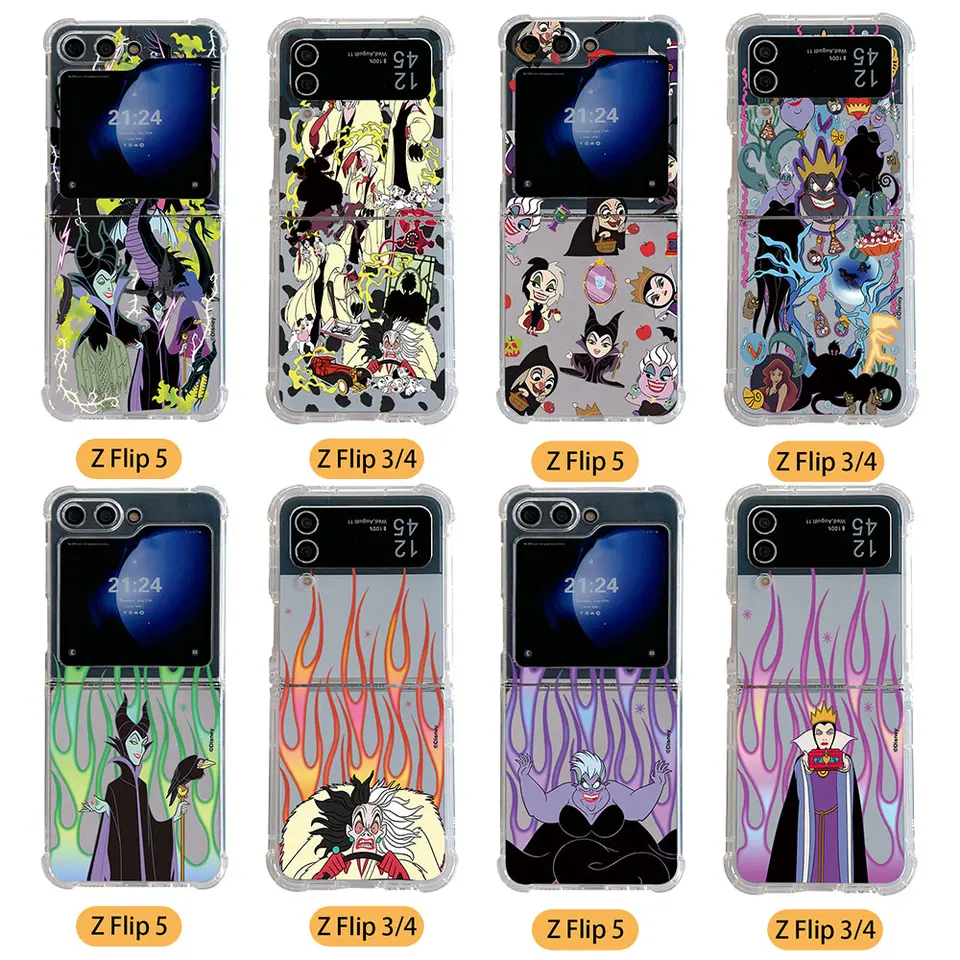 Snehulienka nová nová the evils Queens Pase pre samsung galaxy z flip 3 4 z flip 5 6 z záhybov 4 5 g s mäkkým anti-pádovým krytom proti pádu