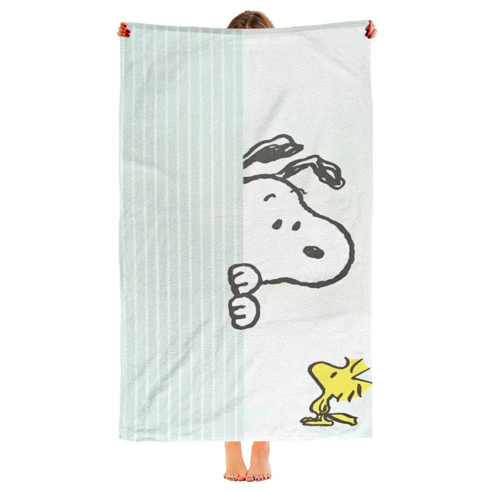 SNOOPY_XH6UJI Plážové uteráky Poncho Pathing Towels Cover-ups Quick Dry Sand Free Yoga Spa Gym Pool