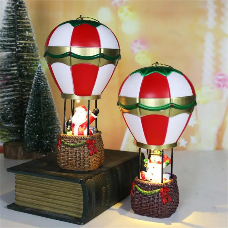Snowman Santa Claus Hot Air Balón Vianoce LED LED CABIN DEOCORÁCIA Vianoce žiariace ozdoby vianočné ozdoby