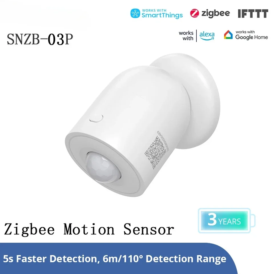 SNZB-03P Pohyb inteligentného pohybu Senzor pohybu Humánne telo Infračervený detektor Senzor alarmu Funguje s Alexa Google Home