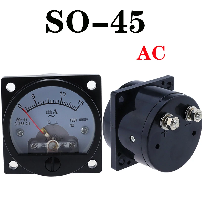 SO-45 AC MA Ammeter Analógový analógový kruhový morský plastový prístroj Meranie prúdových nástrojov Factory Veľkoobchod skutočný