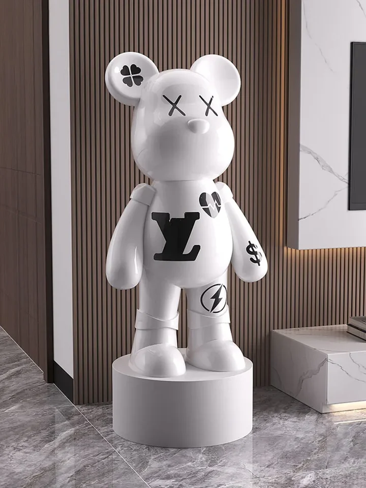 Socha kreatívna 70 cm medveď Piggy Bank Dekorácia, socha luxusná domáca dekorácia Obývacia izba televízna skrinka, pohovka, bočné ozdobné darčeky