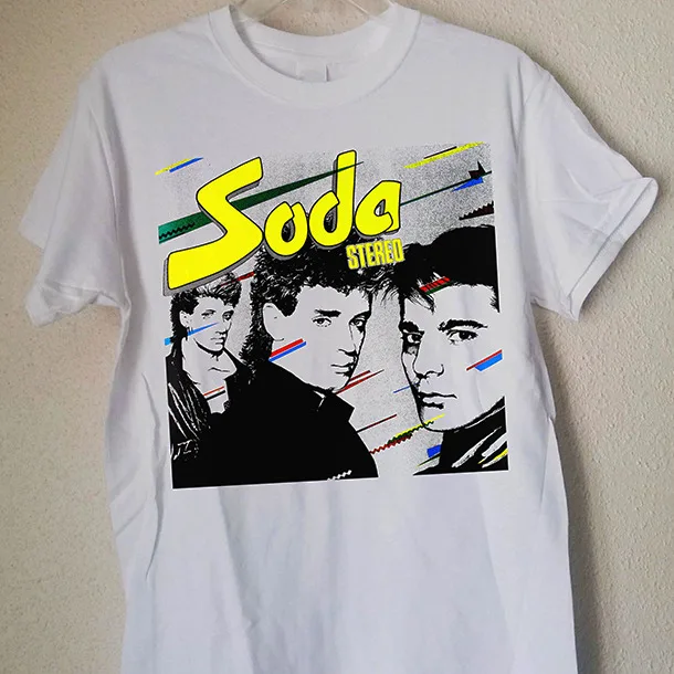 Soda Stereo 1982 Nové biele retro tričko 1T773 Funny Streetwear s krátkym rukávom