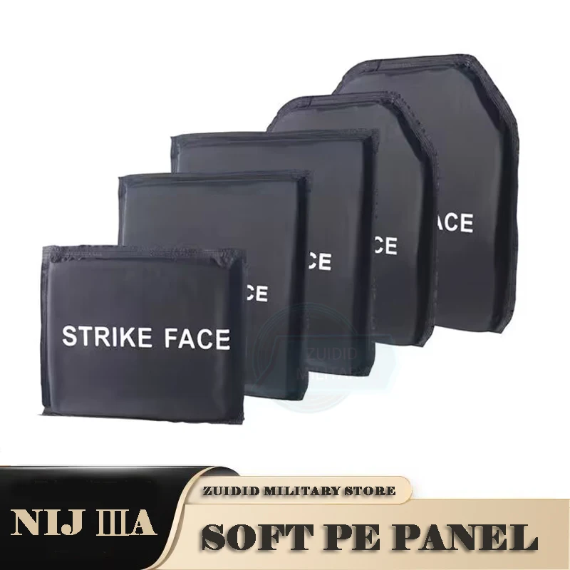 Soft Bulletpodode Plates pre krk krku ramenný pás Crotch hrudník NIJ úrovne IIIA Uhmwpe Vesta Vložte balistický panel batohu
