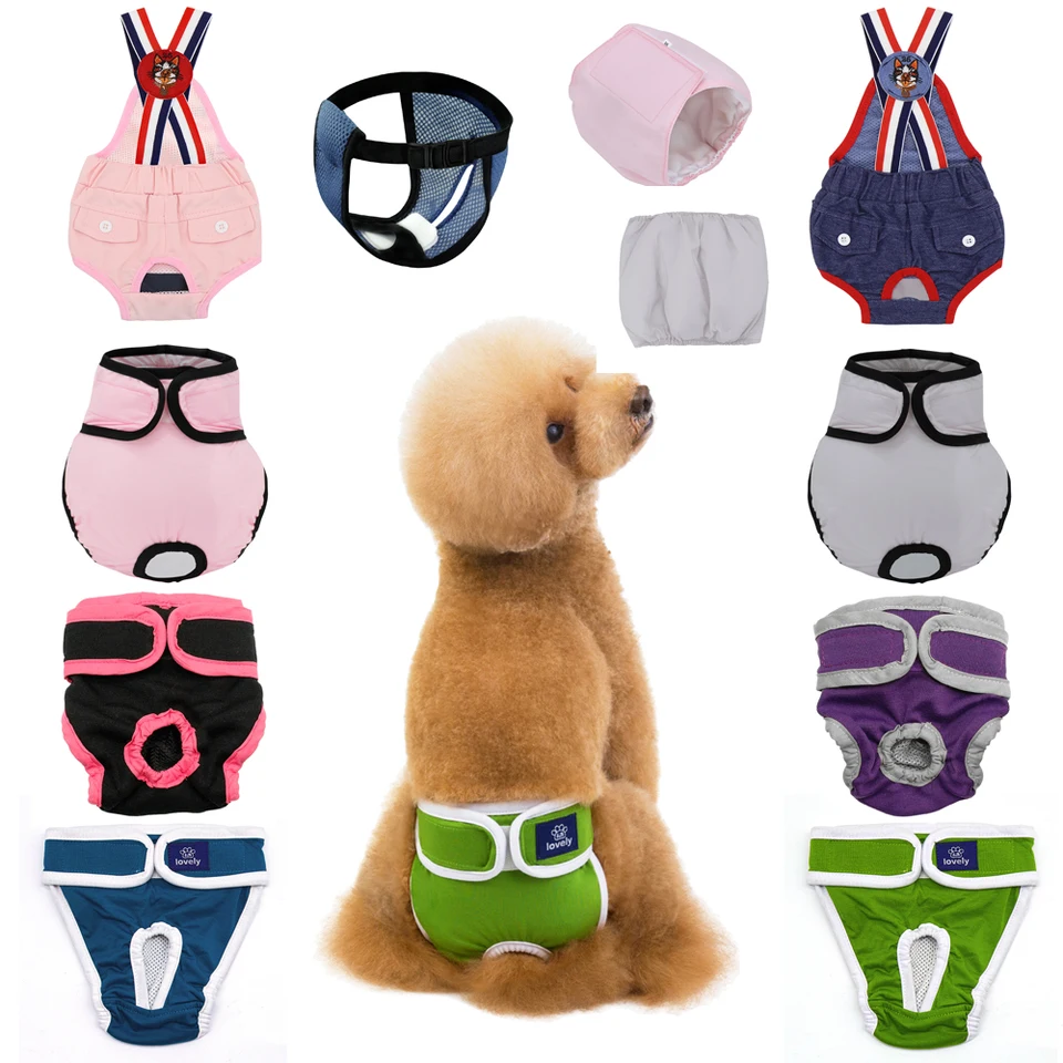 Soft Dog Plienky nohavičky opakovane použiteľné fyziologické nohavice umývateľné samica samcov psov kraťasy Absorpčné domáce zvieratá spodné prádlo sanitárne nohavičky