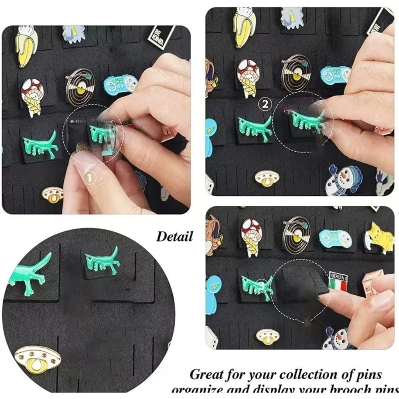 Soft Felt Badge Collector Unikátna zavesená organizácia taška na cestovanie a školské dropship