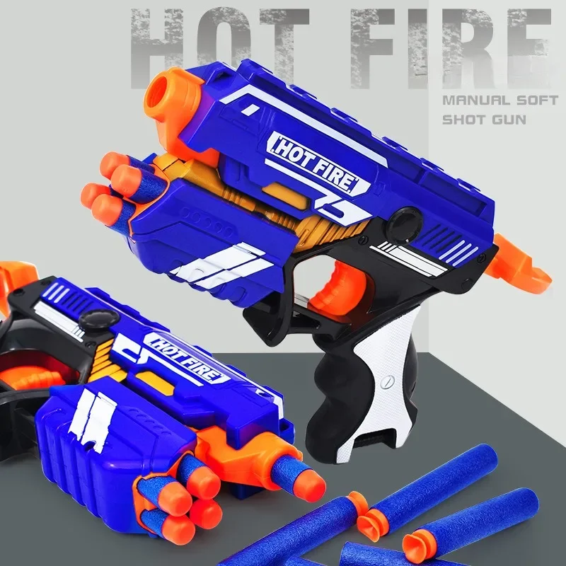 Soft Gullets Manual 2-v-1 hračkárska zbraň eva guľky Dart Launcher Rodič dieťa interaktívna bojová hračka Outdoor CS Prop