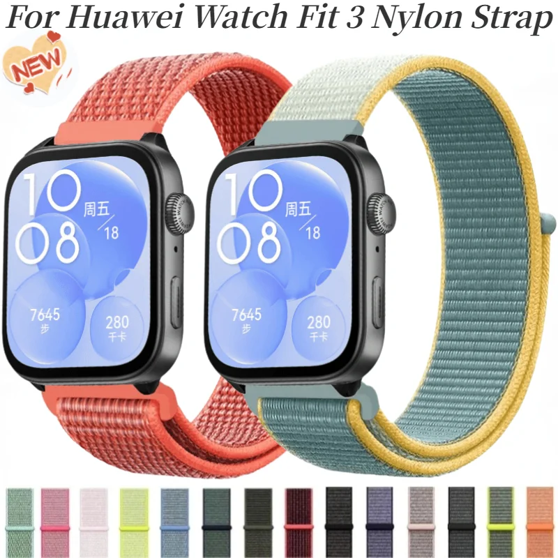 Soft Nylon Loop Strap For Huawei Watch Fit 3 Smartwatch Sports Band Band pre Huawei Watch Fit 3 WatchBand Accessories Corra