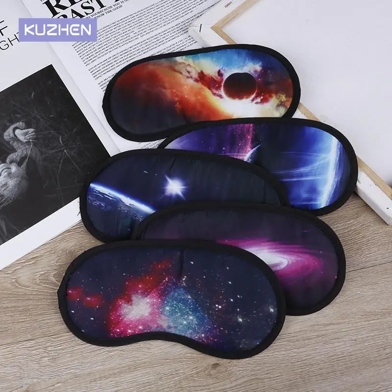 Soft Satin Galaxy Eye Cover Sleep Sleep Mask cestovné relaxové očné pásmo Sleep Sleep Aid Deti slepá sfletíva kreatívna vtipná spánková maska ​​Sleepatch