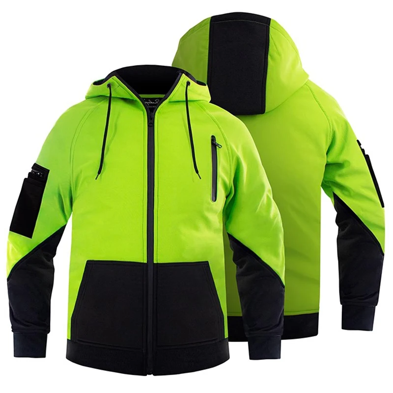 Soft Shell bunda muži s fleece linner s kapucňou mikina bunda zips dvojstónový pracovný odev jesenné zimné pracovné oblečenie Man