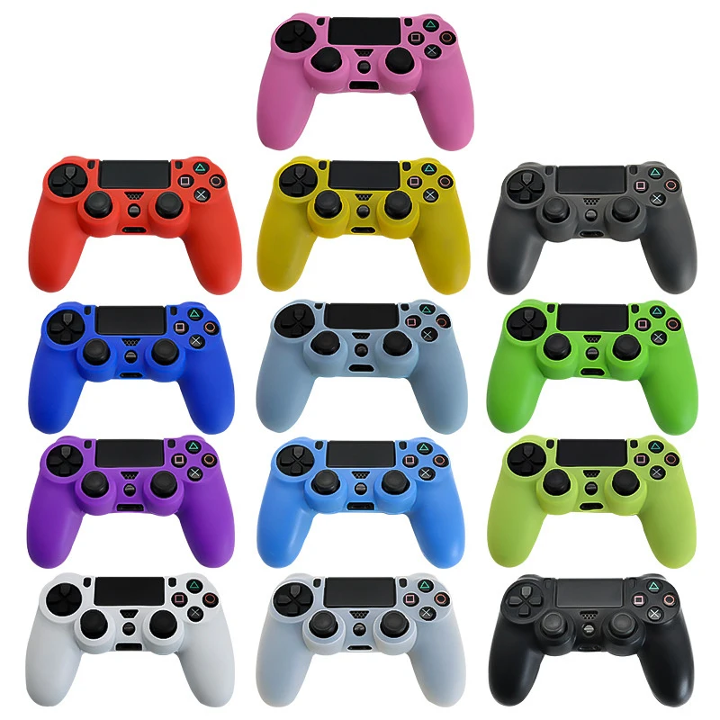 Soft silikónový ochranný regulačný kryt pre PlayStation 4 Controller Skin PS4 Gamepad puzdro s kapucňami Joystick Grips