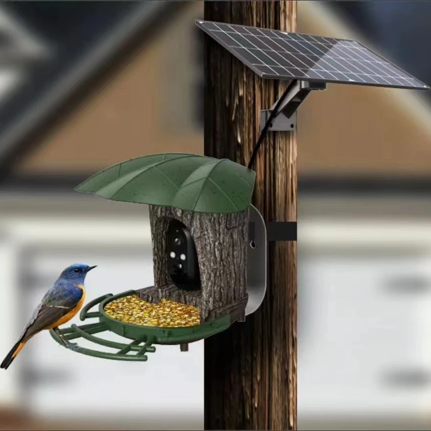 Solar 4G AI Smart Bird Feeder Battery Camera, vták Outdoor 3MP Courtyard Nabíjanie nepremokavého kŕmneho fotoaparátu