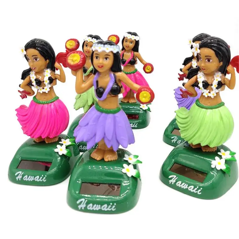 Solar Dashboard Hawaii Dancing Girl Dishboard dekorácie Dancing postava Hawaiian Hulashaking Head Dancer Ozdoby
