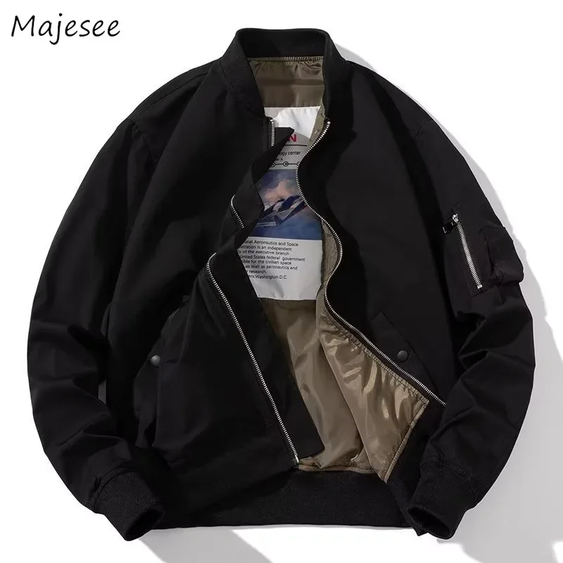 Solid Casy Bundes Men Autumn Winter Ins Korean Style All-Match Youthful Vitality Teen vrecká Streetwear cestujúce harajuku