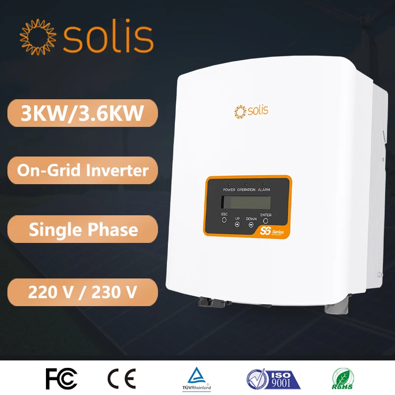 Solis 3kW 3,6 kW na mriežkovom meniči jednofázový presný algoritmus MPPT String Prúd do 14A Solárny menič ochrany AFCI AFCI