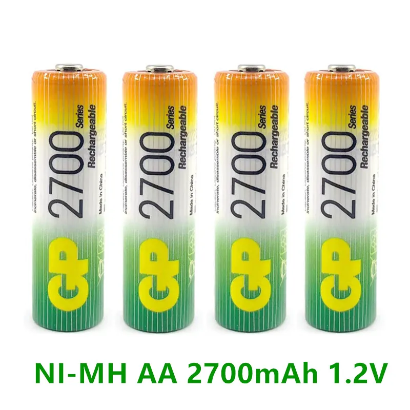 Solárna batéria Ni-MH AA 2700MAH 1,2V GP Nabíjateľná batéria Veľká kapacita pre mikrofón KTV, bezdrôtová myš, solárne svetlo, hračka