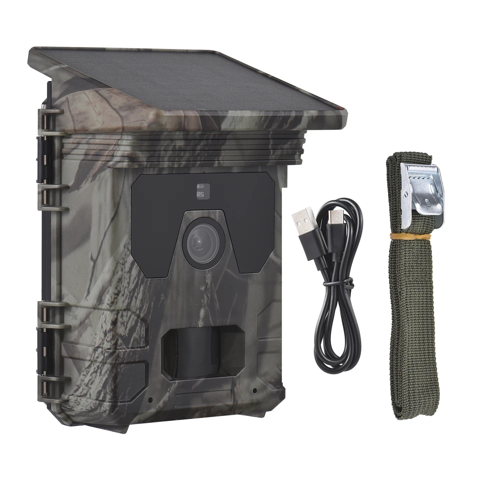 Solárna nočná kamera Vision Trail Camera 50MP 4K Lovecké kamery 0,3 s Trigger Time Trail Camera 32G Pamäťová karta