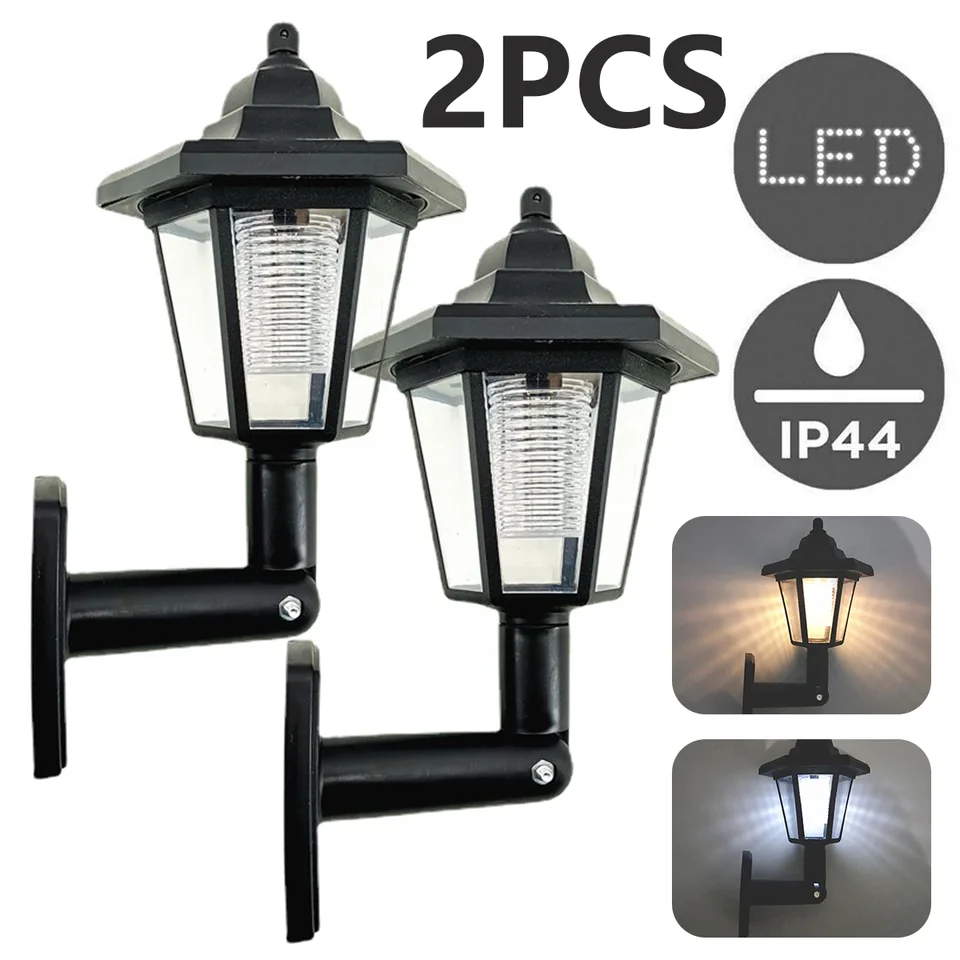 Solárne LED vonkajšie osvetlenie retro lampa šesťuholnné solars Lights Outdoor LED slnečné slnečné žiarovky nástenná lampa záhrada dekora