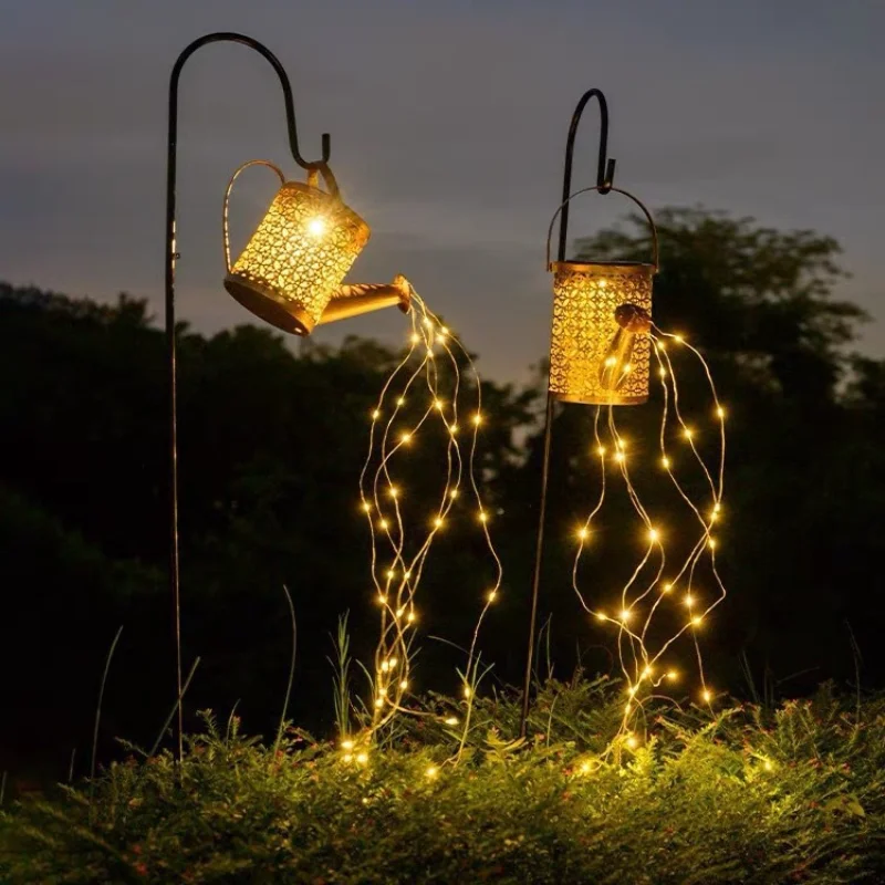 Solárne zalievanie plechovky Light Outdoor vodotesné sprchové svetlo LED Rozprávka Art Art pre chodník záhradná terasa trávnik dekorácie osvetlenie
