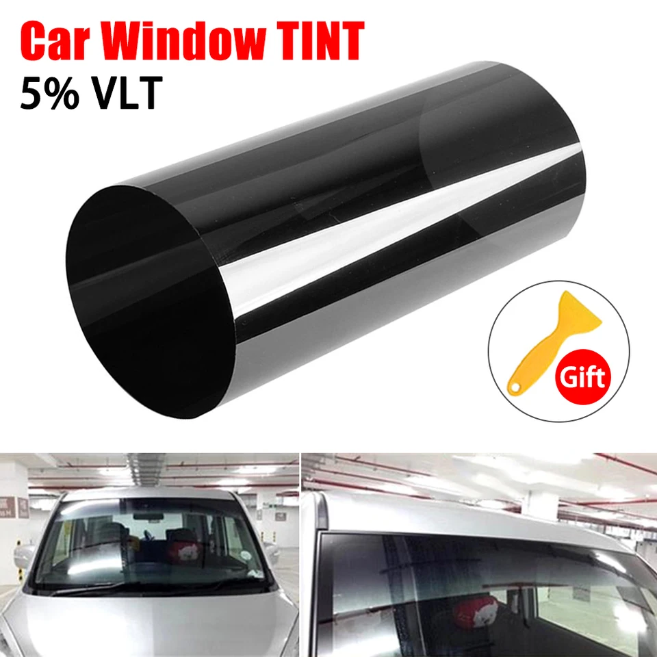 Solárny film pre čelné sklo automobilu 20 cm x150cm tónovaný v čiernom číre solárne filmy anti-UV slnečný tieň