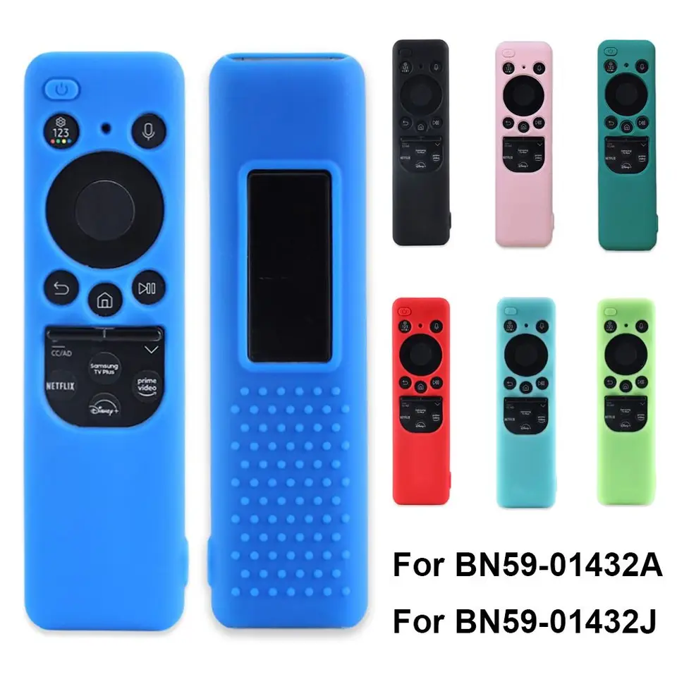 Solárny TV diaľkový ovládač 2024 Soft Shock odolný voči šokom na umývateľný silikónový chránič pre Samsung BN59-01432A 01432J