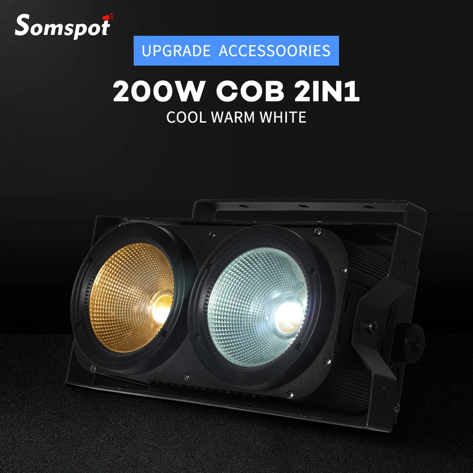 Somspot 200W COB PAR LIGHT PUDENCE SVETLÁ SLEDNÁ SPLAVNÁ Efekt Lighting Projector for Club Party Svadobná prehliadka predstavenie