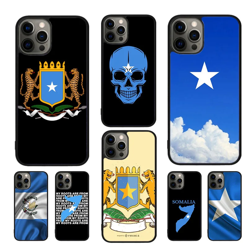 Somálska vlajka Coat of Arms Case Case pre iPhone 16 15 14 12 13 Mini 11 Pro Max Apple 6 7 8 Plus SE2020 Coque