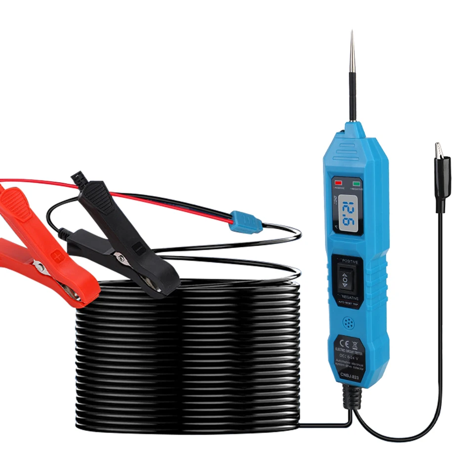 Sonda Pen Digital LCD Display Diagnostický nástroj Test napätia LED baterky Tester elektrického systému 12V/24 V multifunkčný